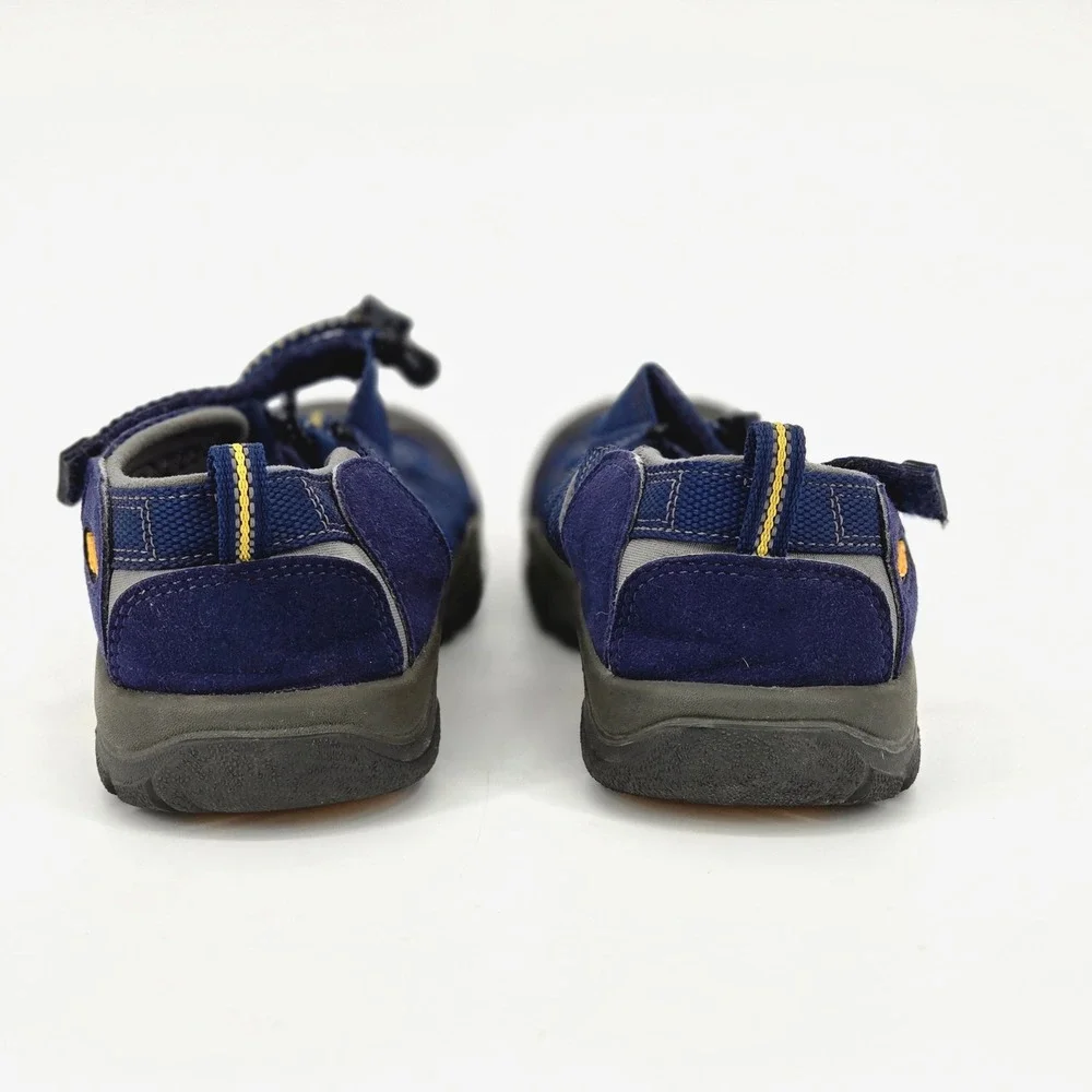KEEN Newport H2 Navy Blue Yellow Waterproof Closed Toe Sandals Kids Size 3 VGUC
